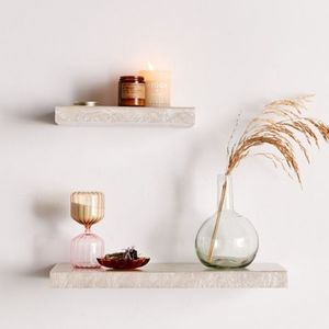 UO Agnes Pearlescent Floating Wall Shelf